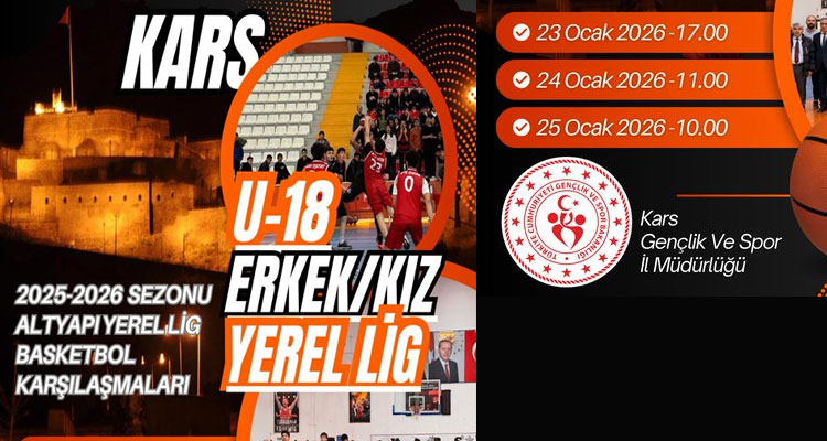 U-18 basketbol yerel ligi Kars’ta start alıyor