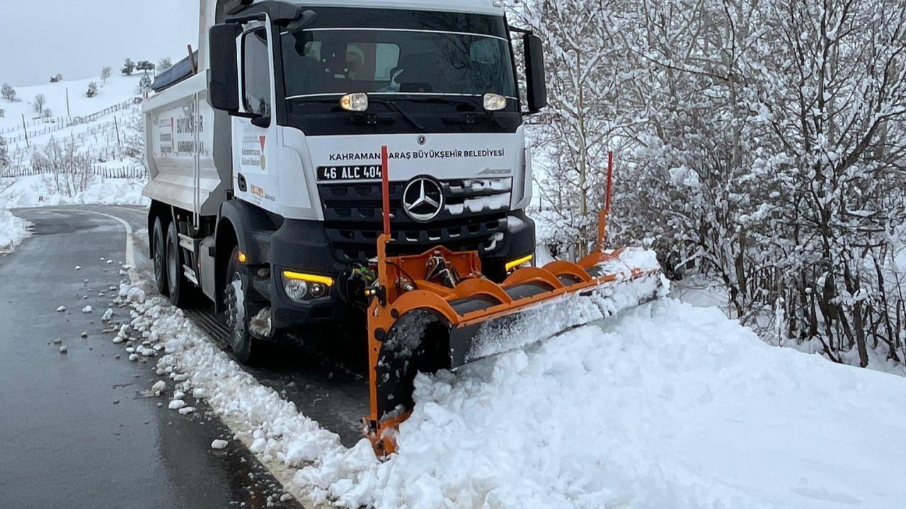 Kahramanmaraş’ta karla mücadele