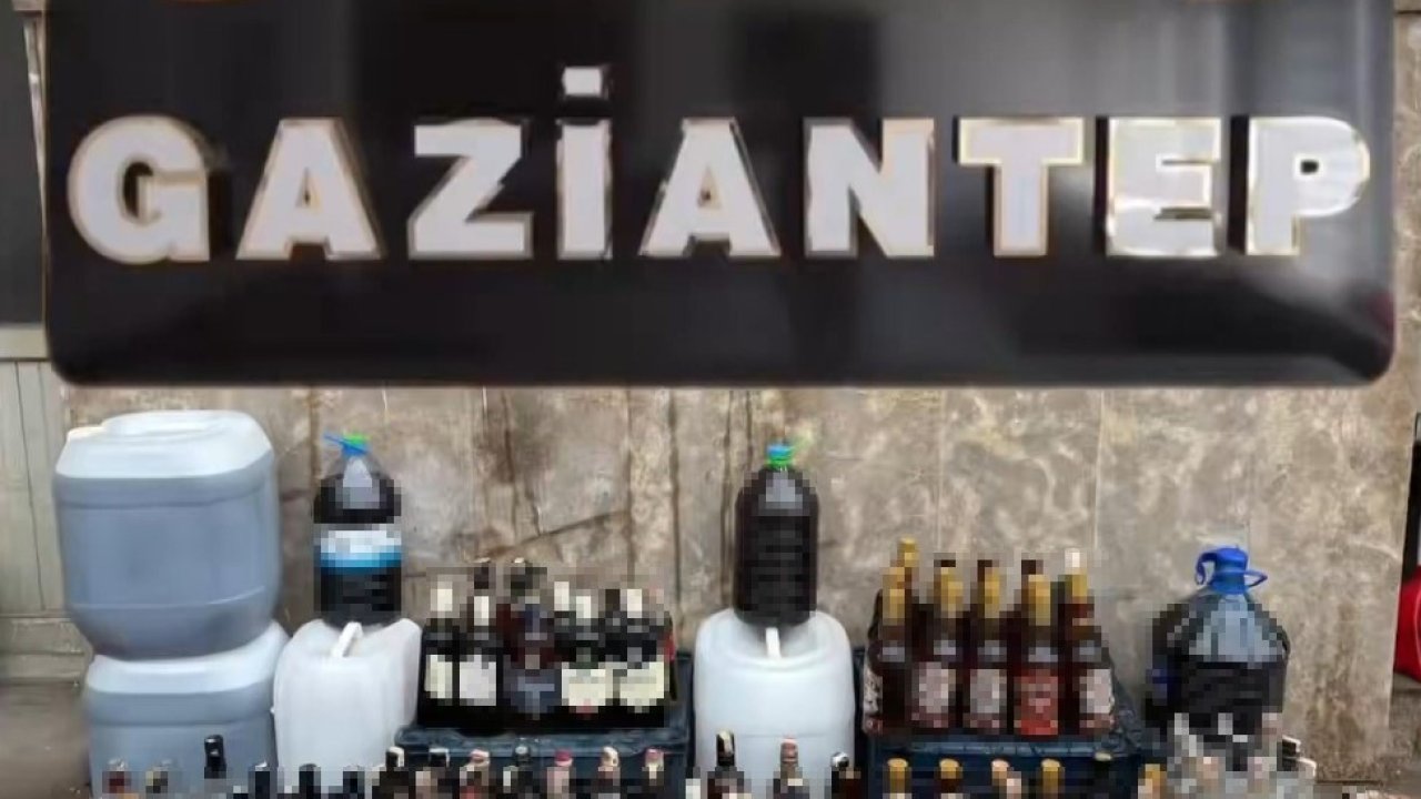 Gaziantep’te kaçak alkol operasyonu: 2 gözaltı