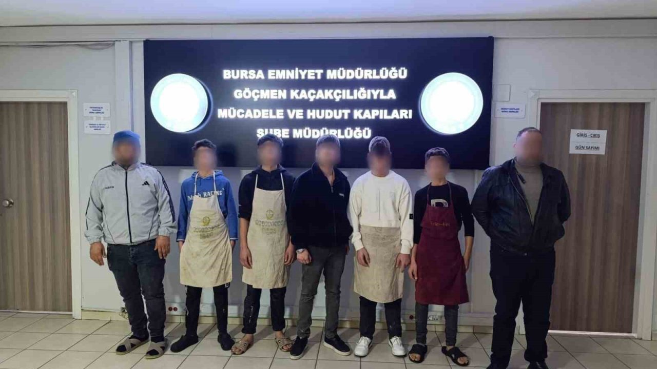 Bursa’da kaçak işçi operasyonu: 5’i çocuk 5 yabancı uyruklu şahıs yakalandı