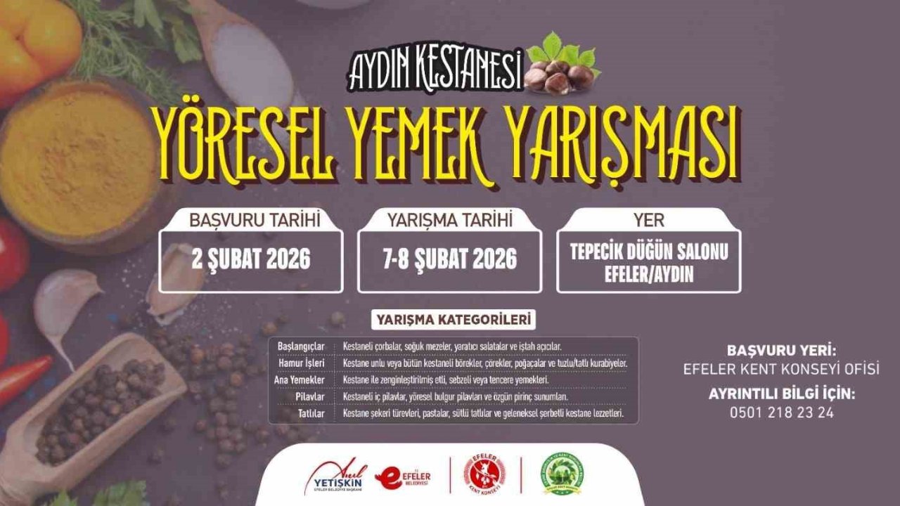 Aydın kestanesi yöresel yemek yarışmasıyla tanıtılacak