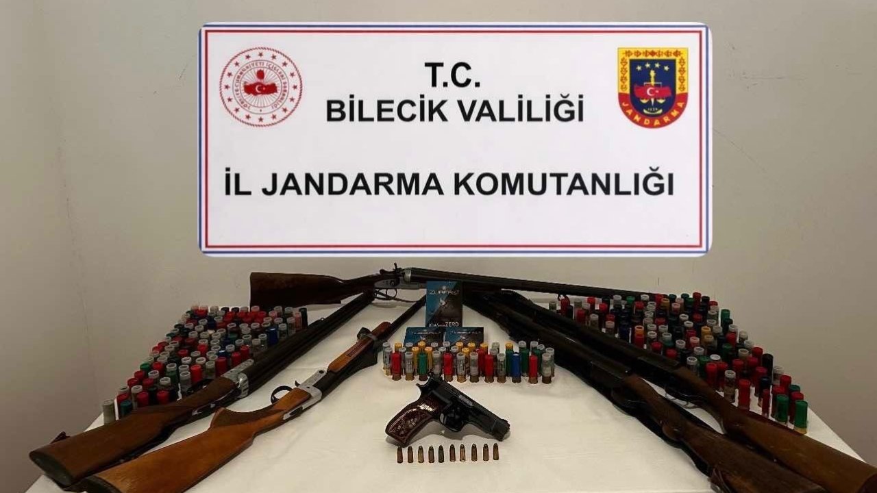 Bilecik’te çok sayıda silah ve fişek ele geçirildi