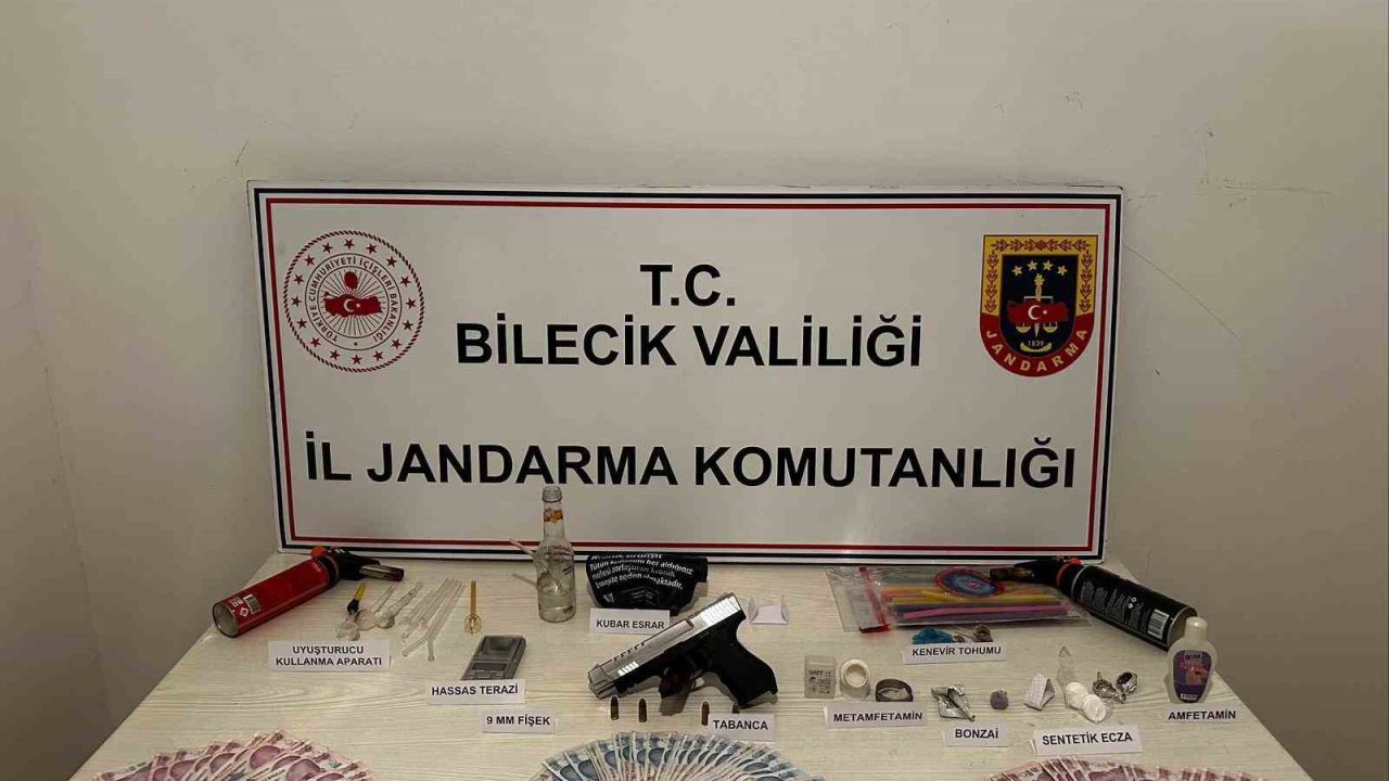 Bilecik’te uyuşturucu ve silah ele geçirildi