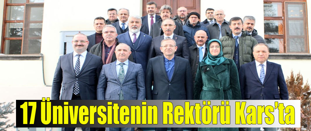 Vali Polat, ÜAK toplantısı için Kars’ta bulunan rektörleri ağırladı