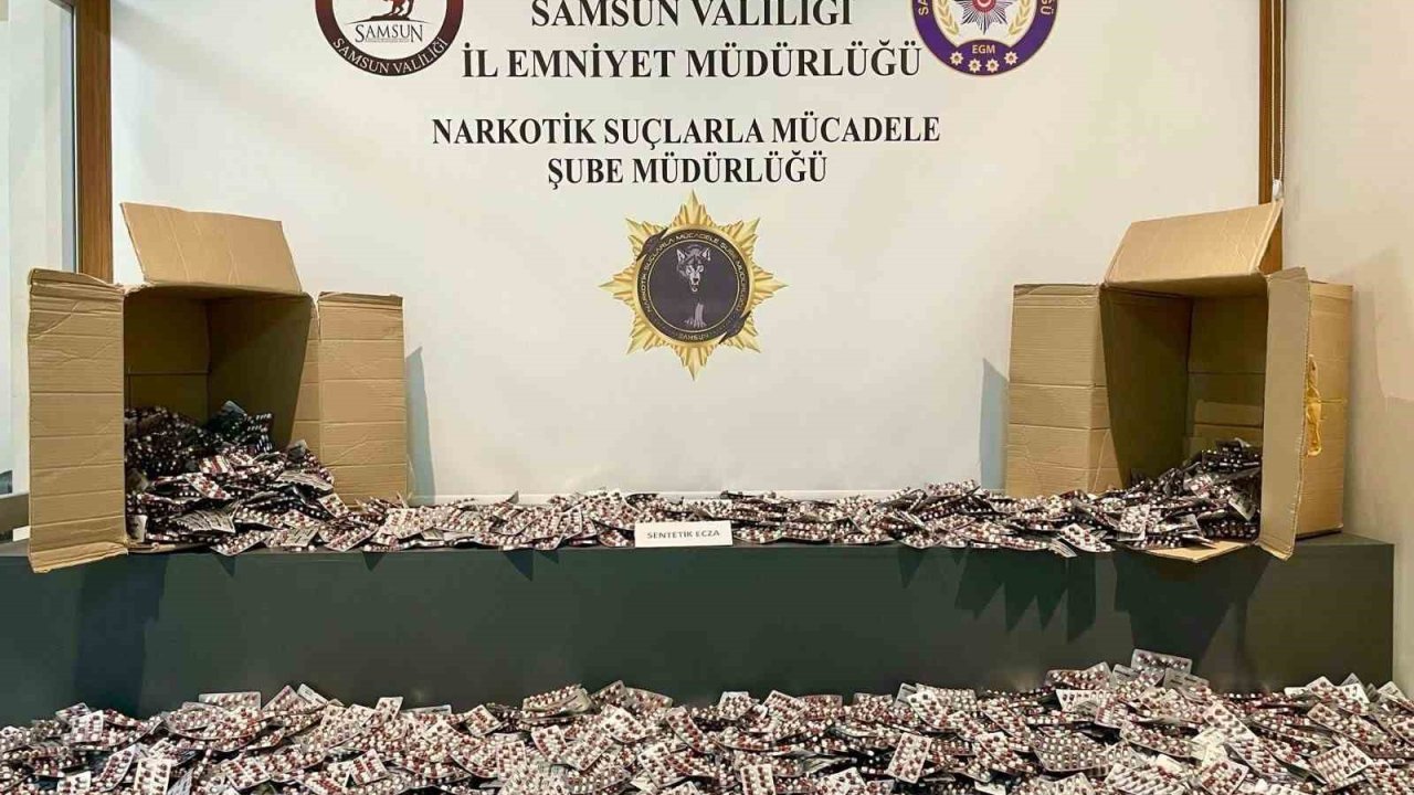 Samsun’da 80 bin uyuşturucu hap ele geçirildi