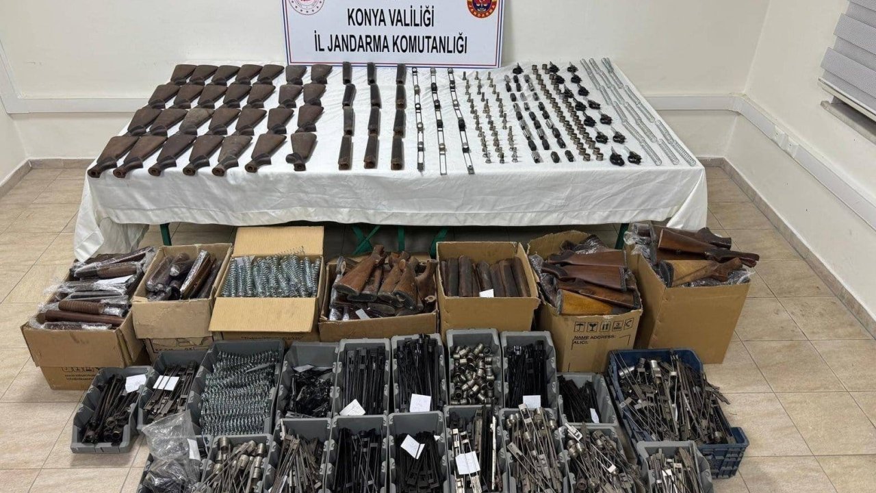 Konya’da jandarmadan 7 ayrı silah operasyonu: 3 tutuklama