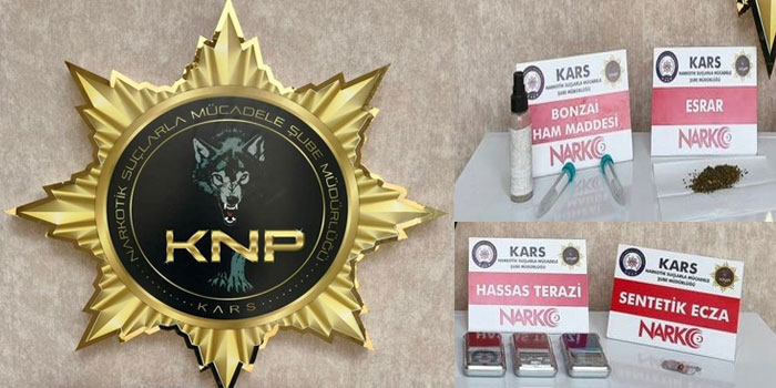 Kars’ta sokak satıcılarına eş zamanlı narkotik operasyonu