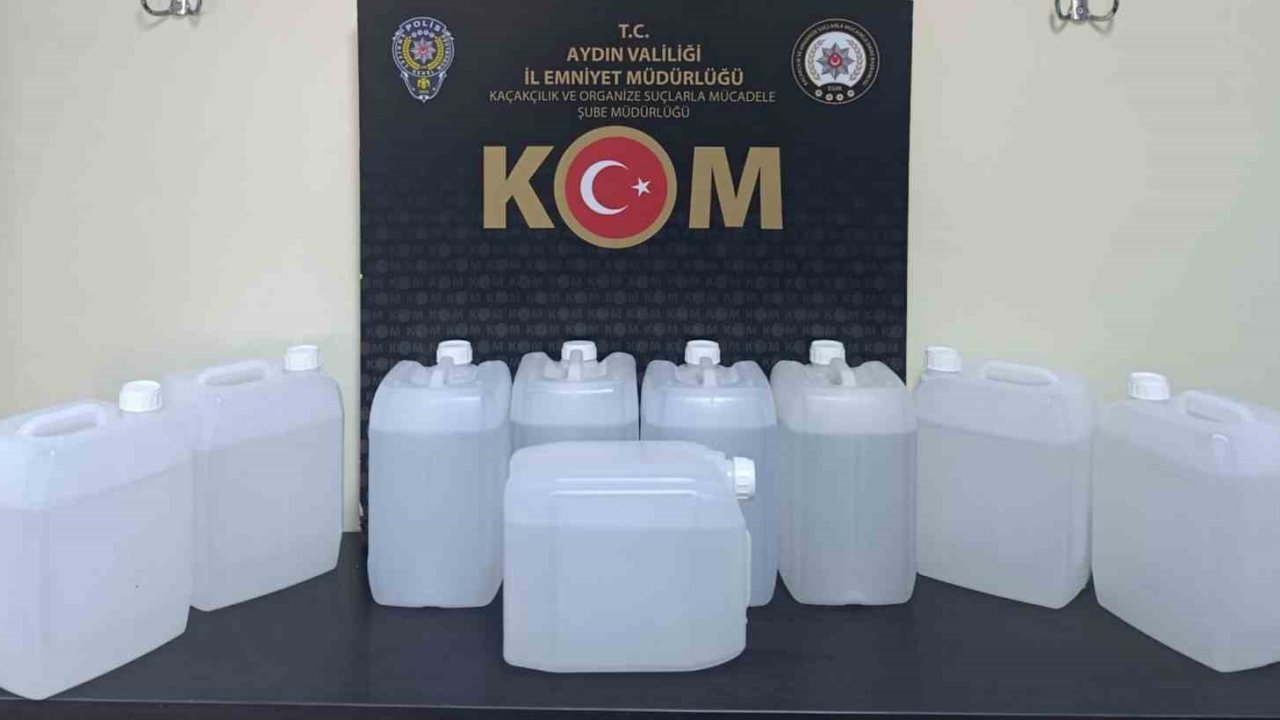 Aydın’da 45 litre etil alkol ele geçirildi