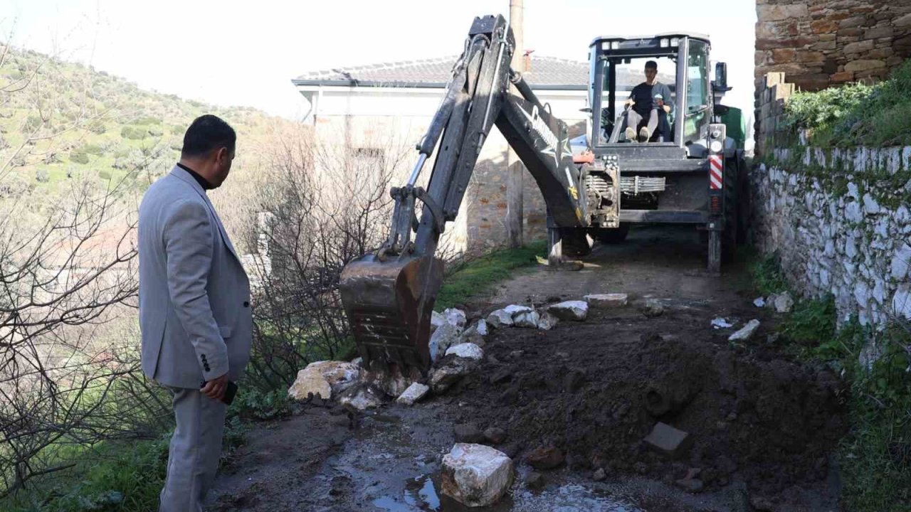 Koçarlı’da yağmur sonrası hasar tespiti için ekipler sahaya indi