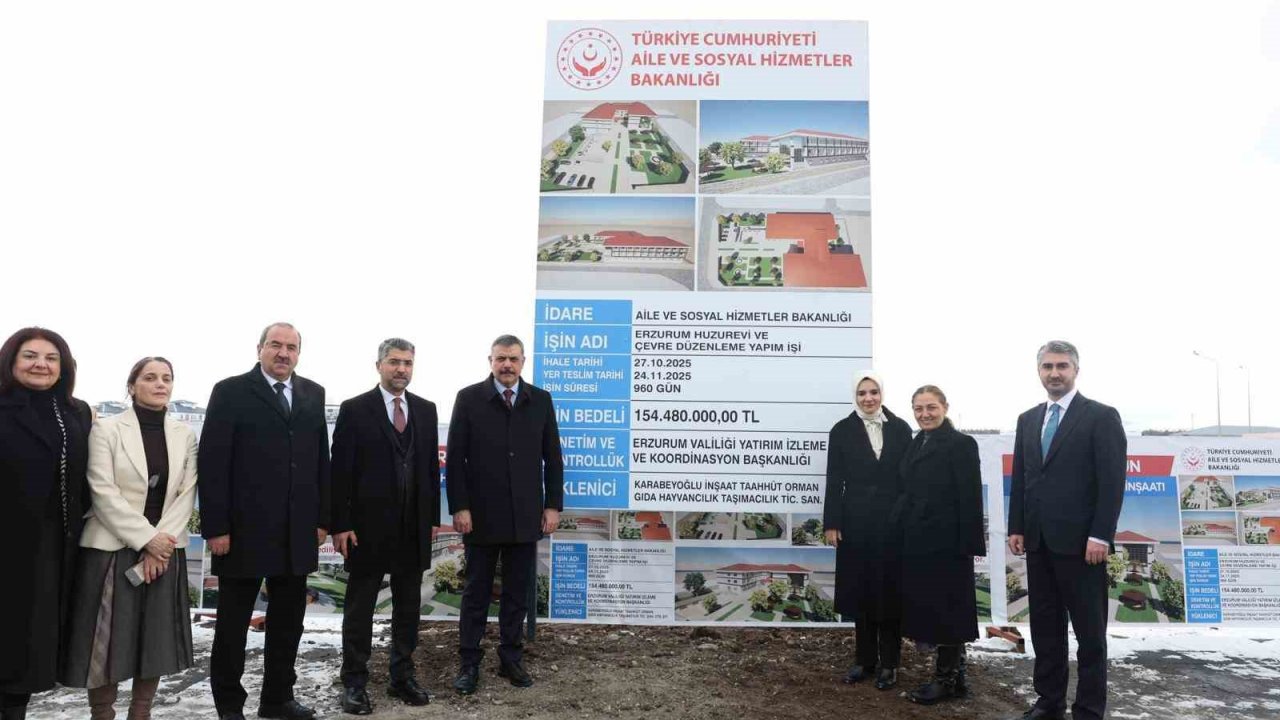 Erzurum’da sosyal hizmet atılımı: Bakan Göktaş huzurevi yapılacak alanı inceledi