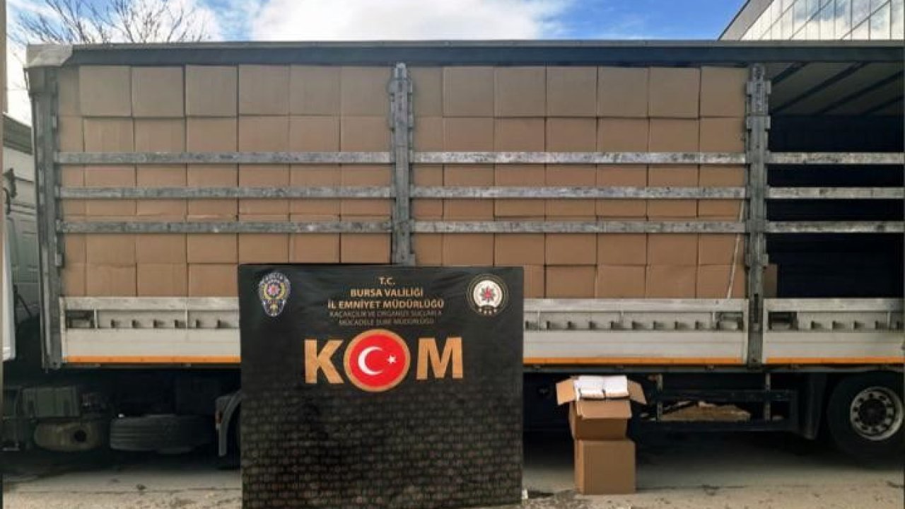 Bursa’da 10 milyon 510 bin adet kaçak makaron ele geçirildi