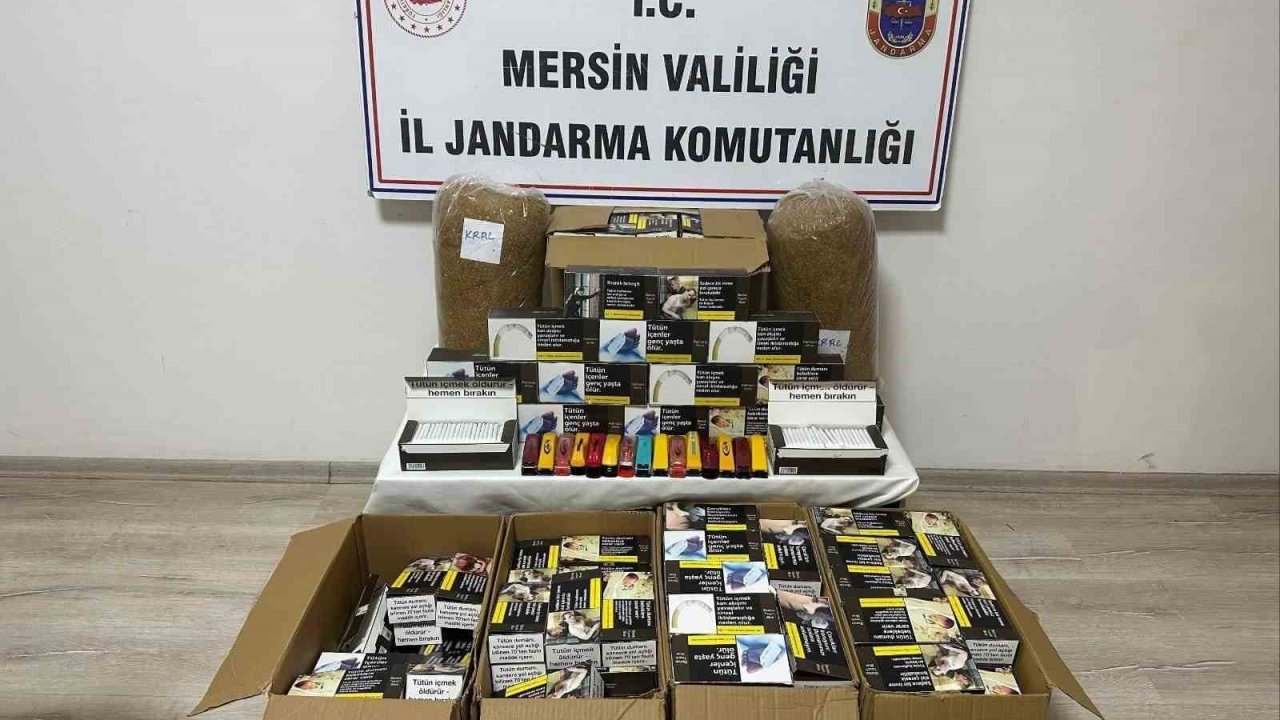Mersin’de kaçak makaron operasyonu: 2 gözaltı