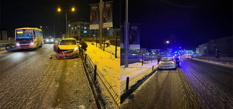 Kars'ta Gece İki Ayrı Kaza Meyadana Geldi