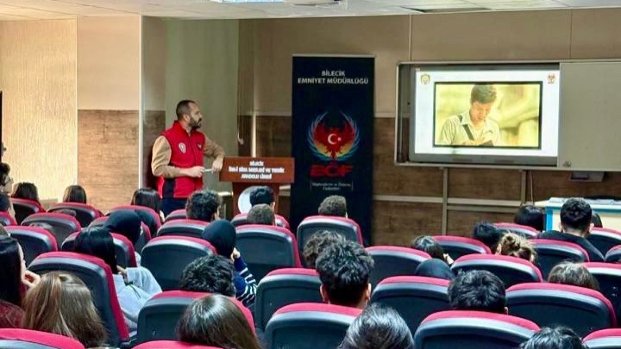 Bilecik’te "Gençlik Ve Güvenli Gelecek Projesi" kapsamında öğrencilere bilgilendirme