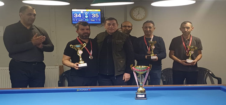 Kars’ta 3 bant bilardo heyecanı sona erdi