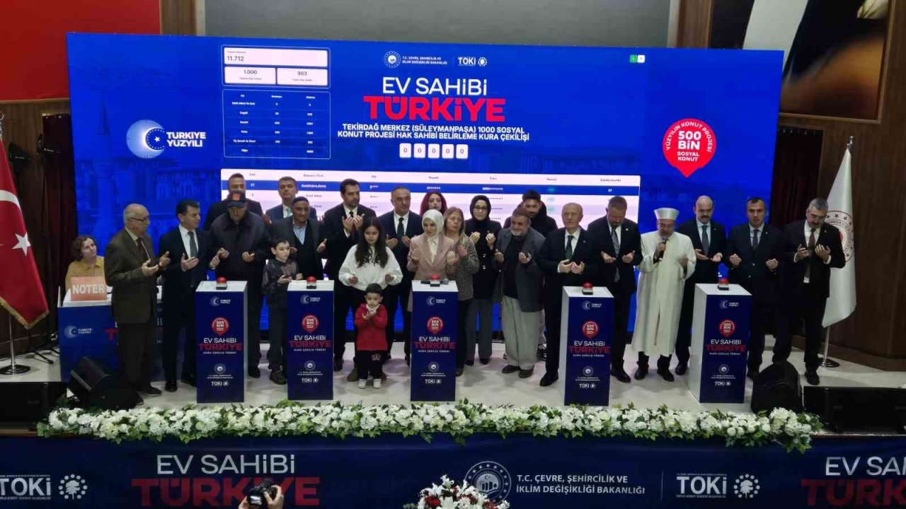 Tekirdağ’da 6 bin 865 konutun hak sahipleri belirlendi