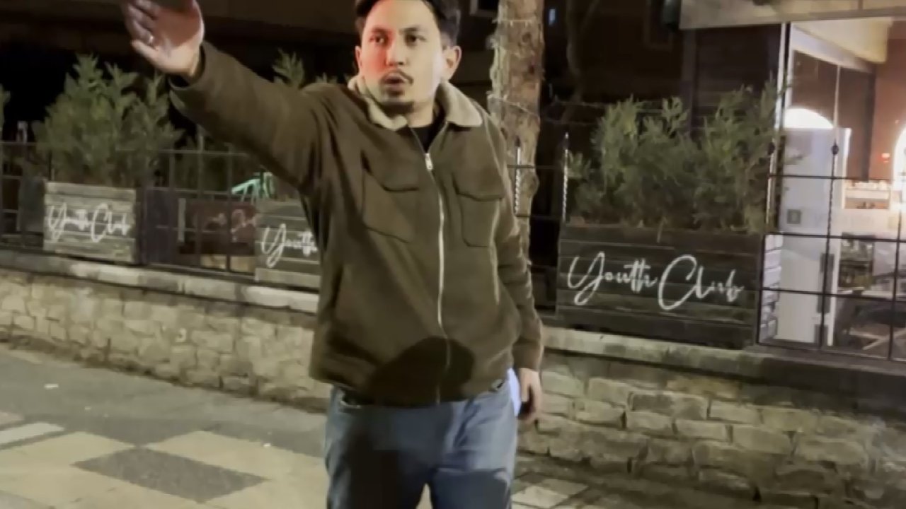 Polise zor anlar yaşattı, gazeteciyi görünce "Çekin beni" dedi