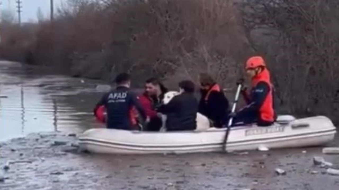 Dere yatağında mahsur kalan 5 kişi kurtarıldı