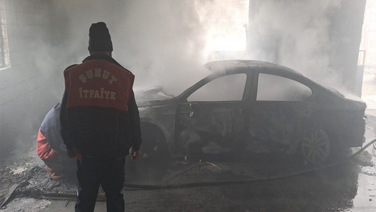 Otomobil yangını paniğe neden oldu