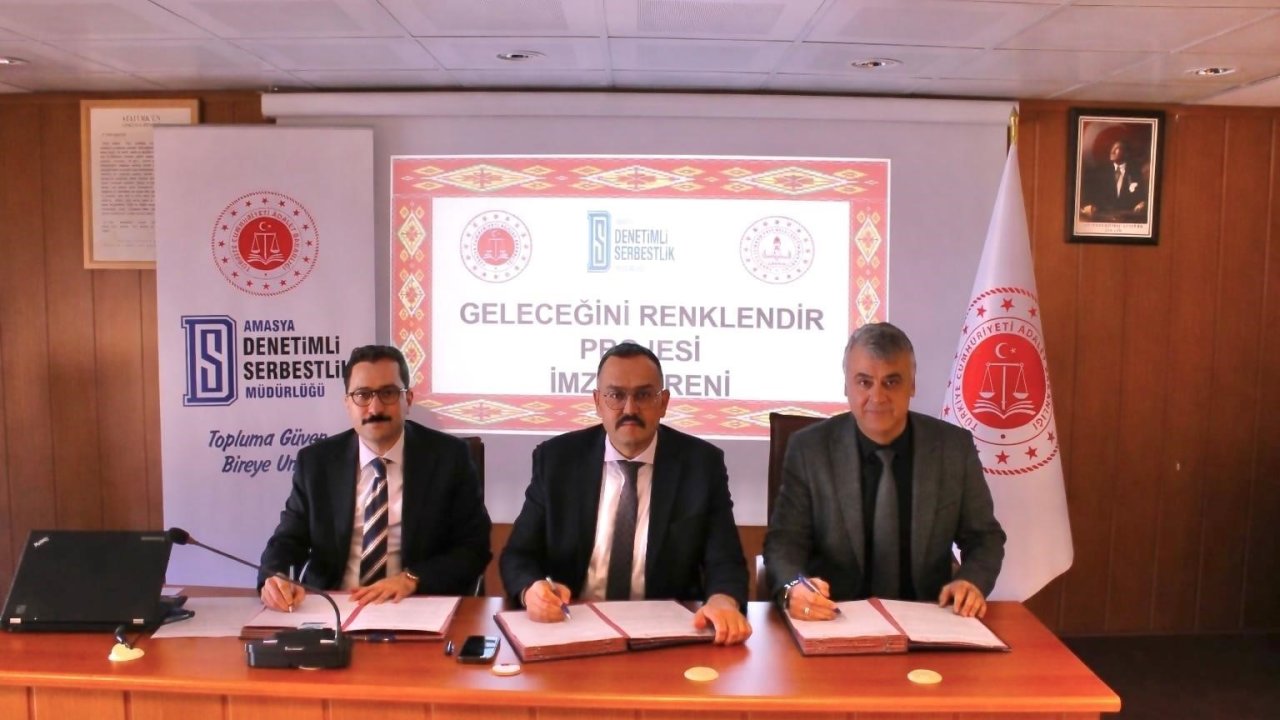 Amasya’da yükümlülerin topluma kazandırılması için uygulanacak 2 projede imza atıldı