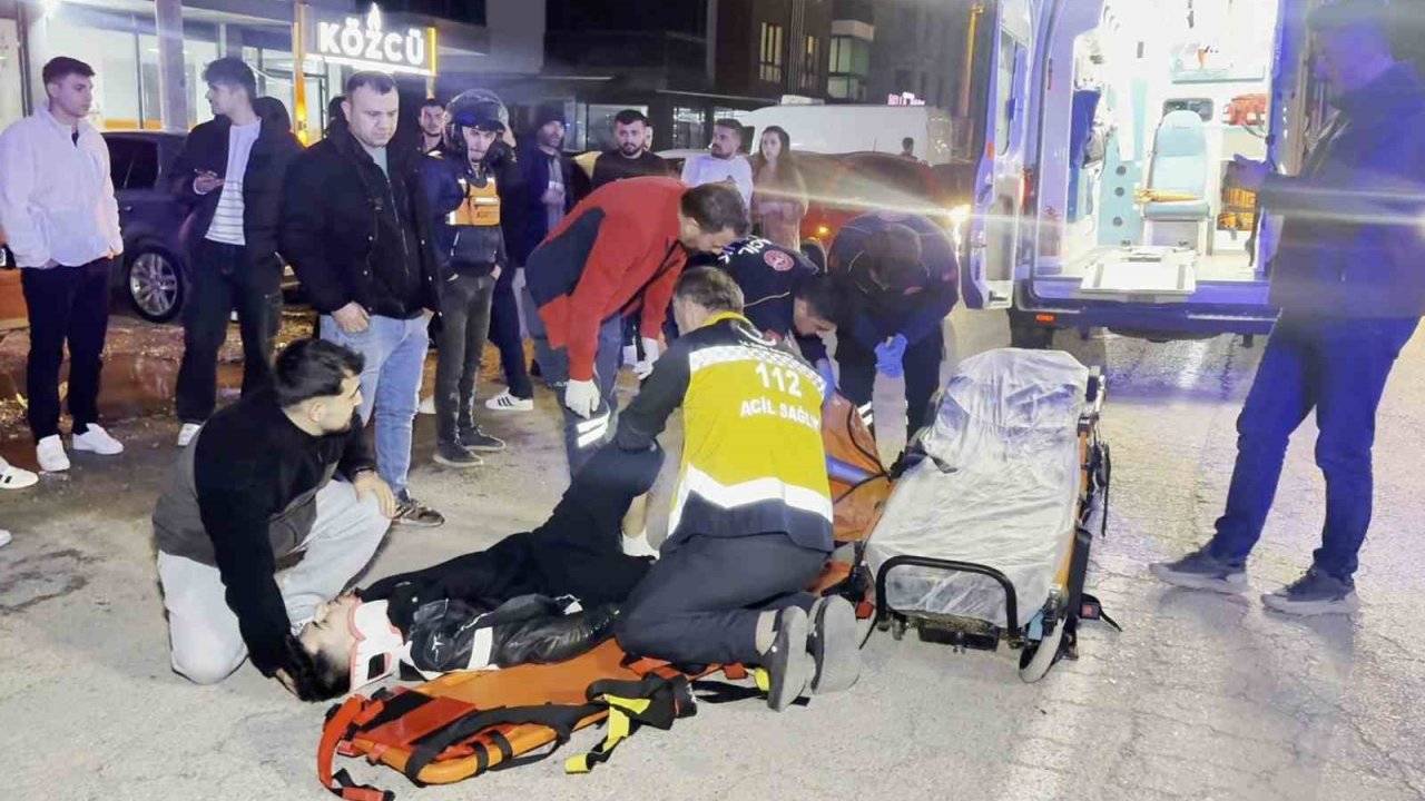 Aksaray’da otomobil ile motosiklet çarpıştı, sürücü ağır yaralı