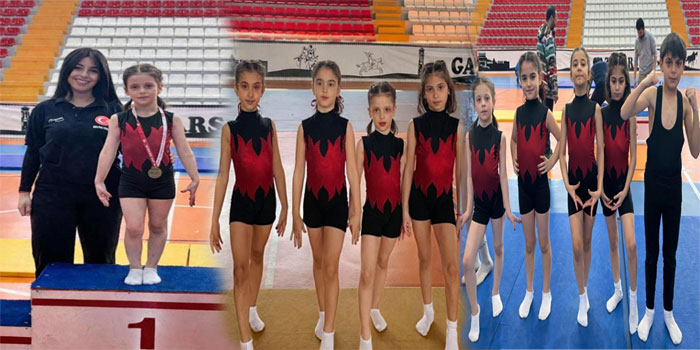 Kars'ta Okullar Arası Cimnastik İl Birinciliği Müsabakaları Tamamlandı