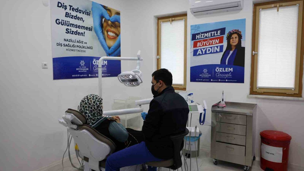Nazilli Ağız ve Diş Sağlığı Polikliniği’ne vatandaşlardan yoğun ilgi