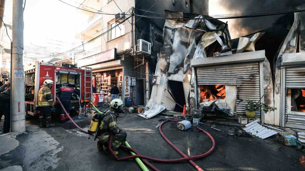 Buca’da iş yerinde yangın