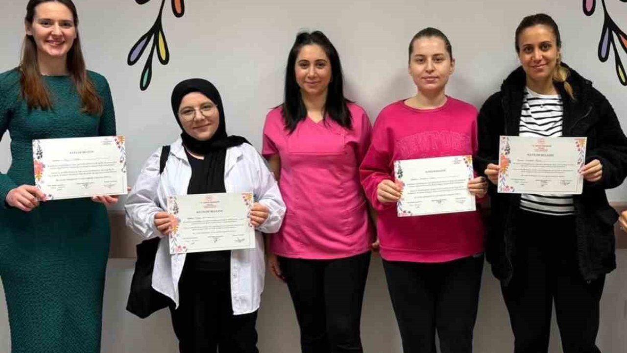Babaeski’de şubat ayı gebe okulu eğitimleri tamamlandı