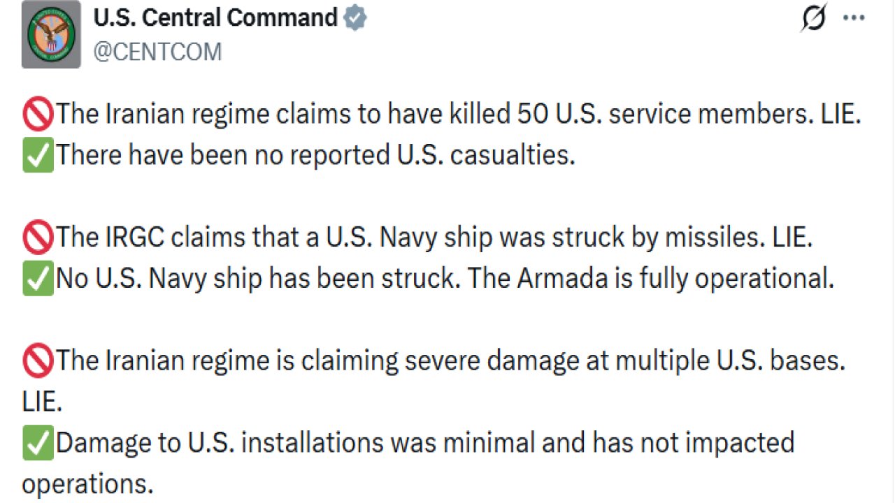 ABD ordusu, İran karşısında önemli kayıplar verdiği yönündeki iddiaları yalanladı