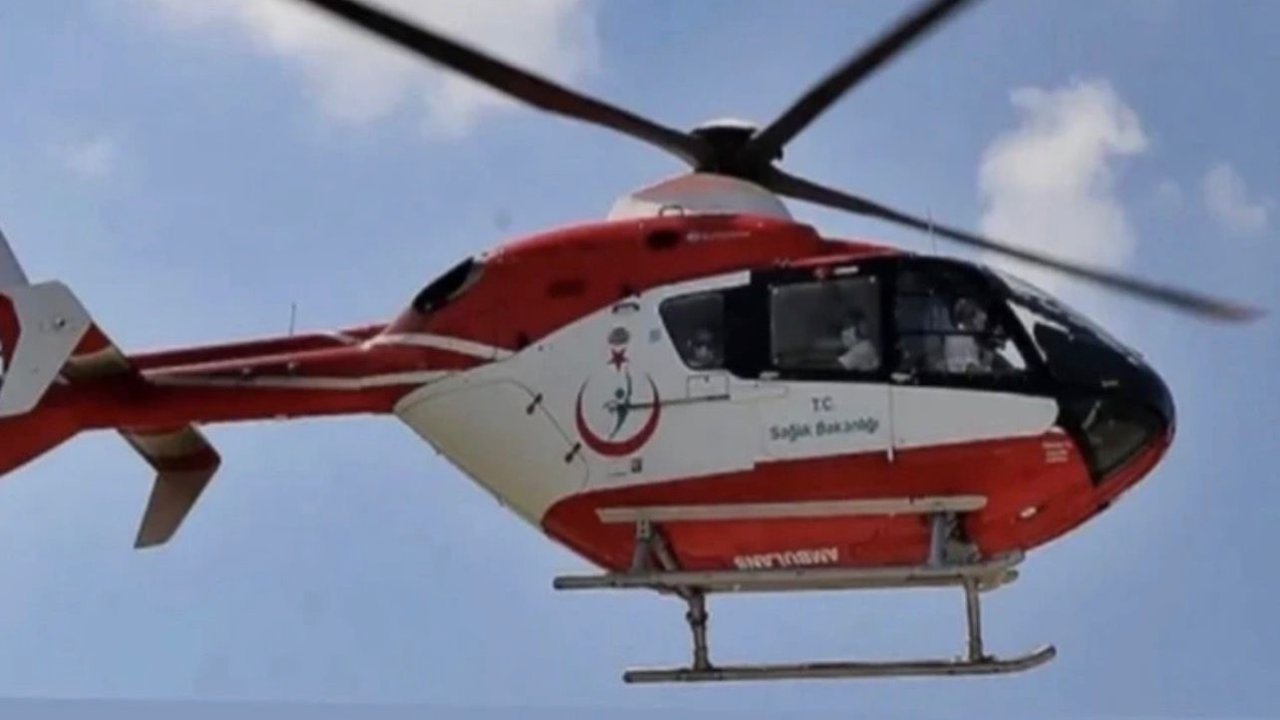 Çankırı’da ambulans helikopter inme geçiren hasta için havalandı