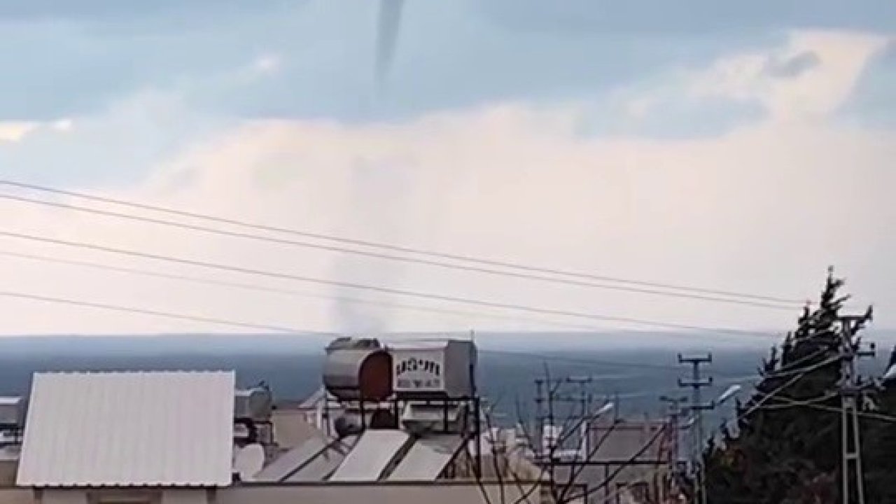 Akdeniz’de oluşan hortum kamerada