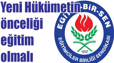 Yeni Hükümetin Önceliği Eğitim Olmalı