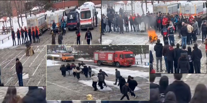 Alparslan Anadolu Lisesi’nde deprem tatbikatı