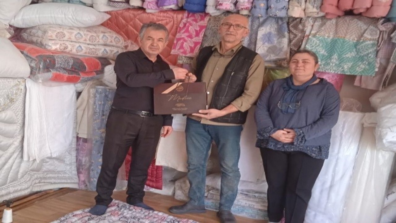 Tavşanlı’da 40 yılı aşkın esnafa ziyaret ve hediye