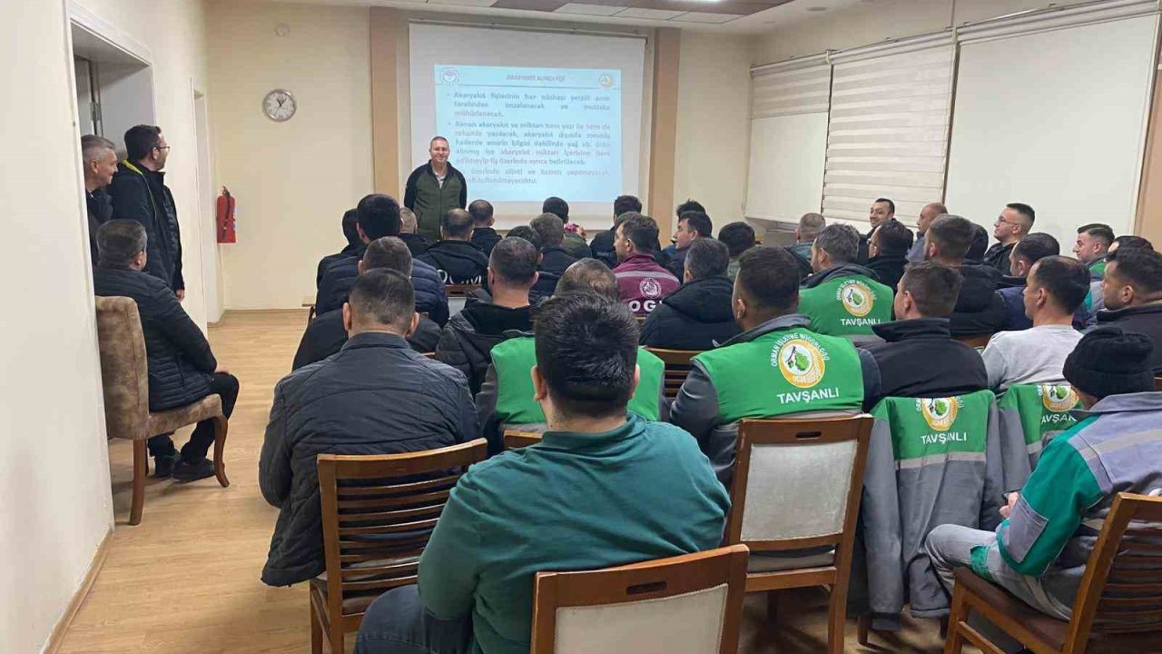 Kütahya OBM’de araç şoförleri ve operatörlere eğitim verildi