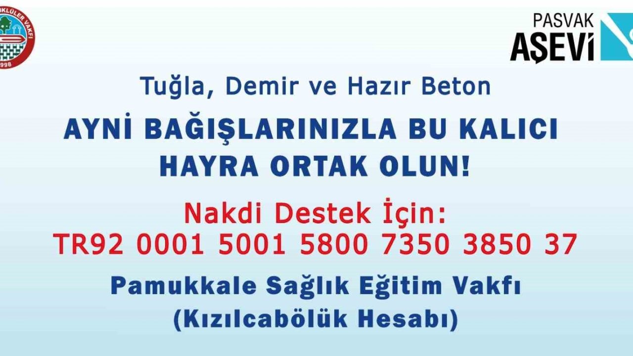 PASVAK ve Tavas Belediyesi iş birliğiyle Kızılcabölük’e aşevi