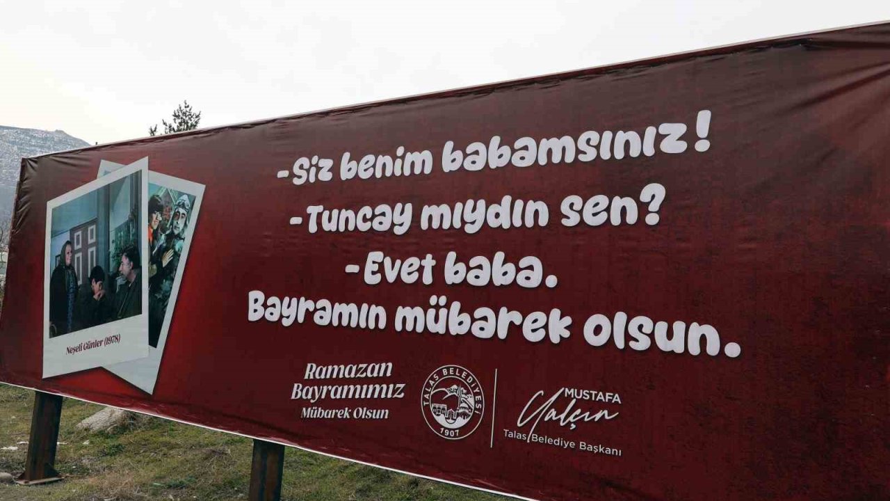 Talas Belediyesinden gülümseten bayram billboardları