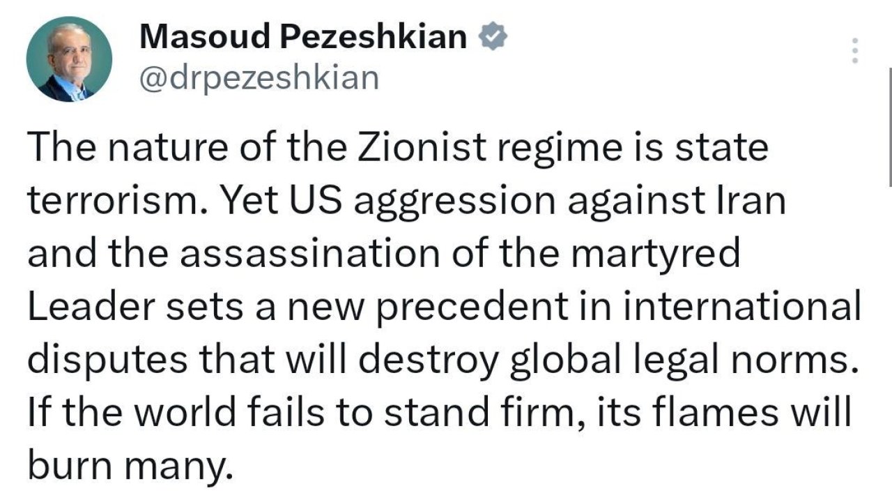 İran Cumhurbaşkanı Pezeşkiyan’dan dünyaya uyarı