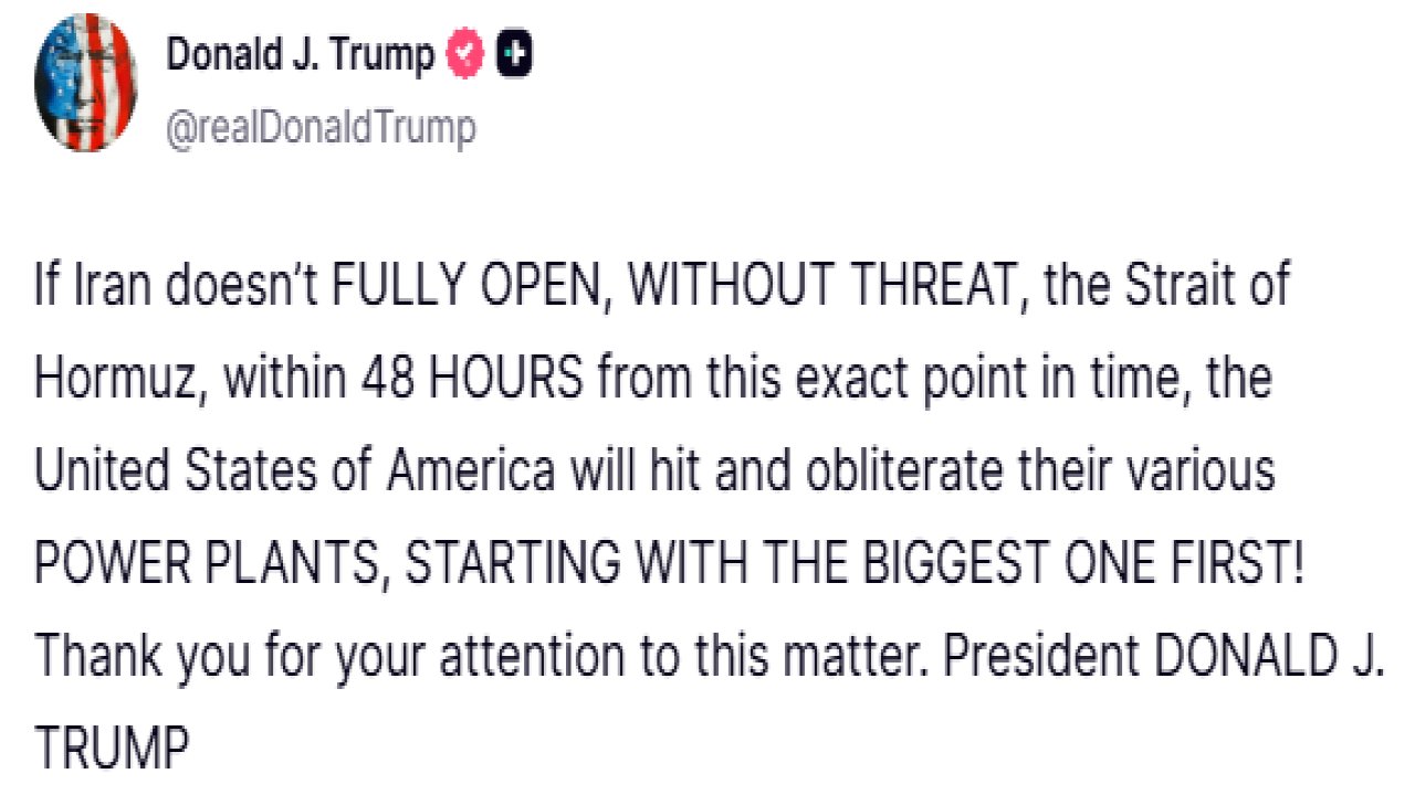 Trump, Hürmüz Boğazı’nı açması için İran’a 48 saat süre verdi