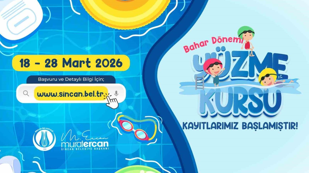Sincan Belediyesi’nin bahar dönemi yüzme kurs kayıtları başladı, son tarih 28 Mart