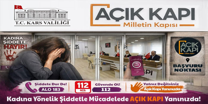 Kars Valiliği’nden kadına yönelik şiddetle mücadele çağrısı