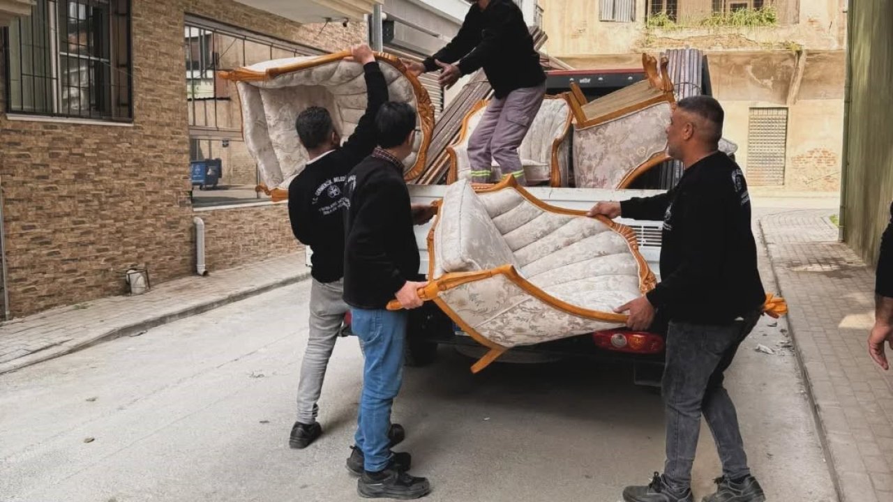 Germencik Belediyesi’nin ihtiyaç sahiplerine eşya desteği sürüyor