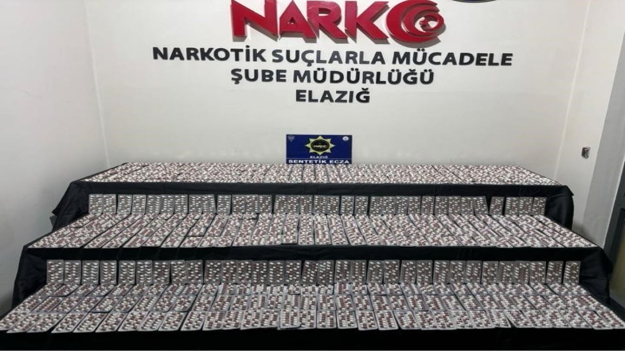 Elazığ’da bir şahsın çantasında yapılan aramada, 6 bin adet sentetik hap ele geçirildi