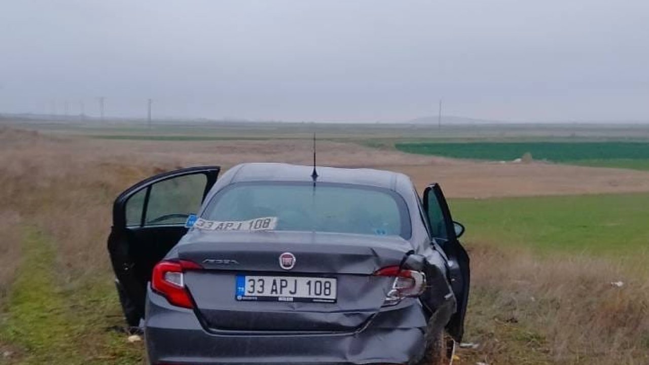 Bariyerlere çarpıp tarım arazisine giren otomobilde 5 kişi yaralandı