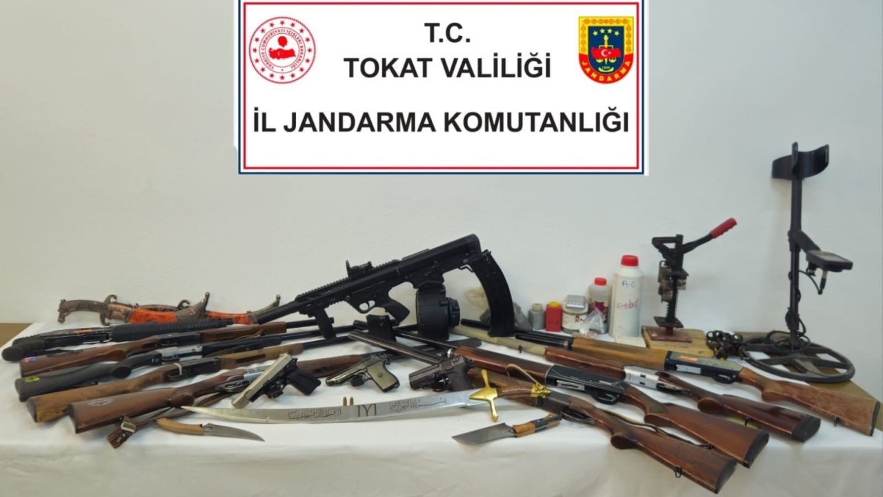 Tokat’ta silah ve tarihi eser operasyonu
