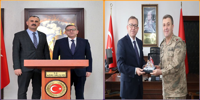 Kars Valisi Ziya Polat Ağrı’da Protokol Ziyaretlerinde Bulundu