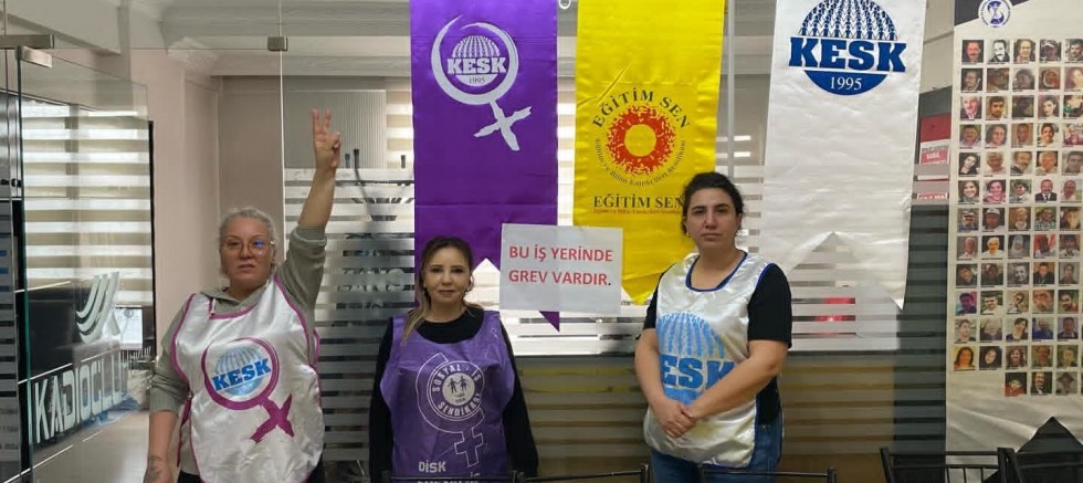 Eğitim-Sen Kars'ta Grev Yaptı