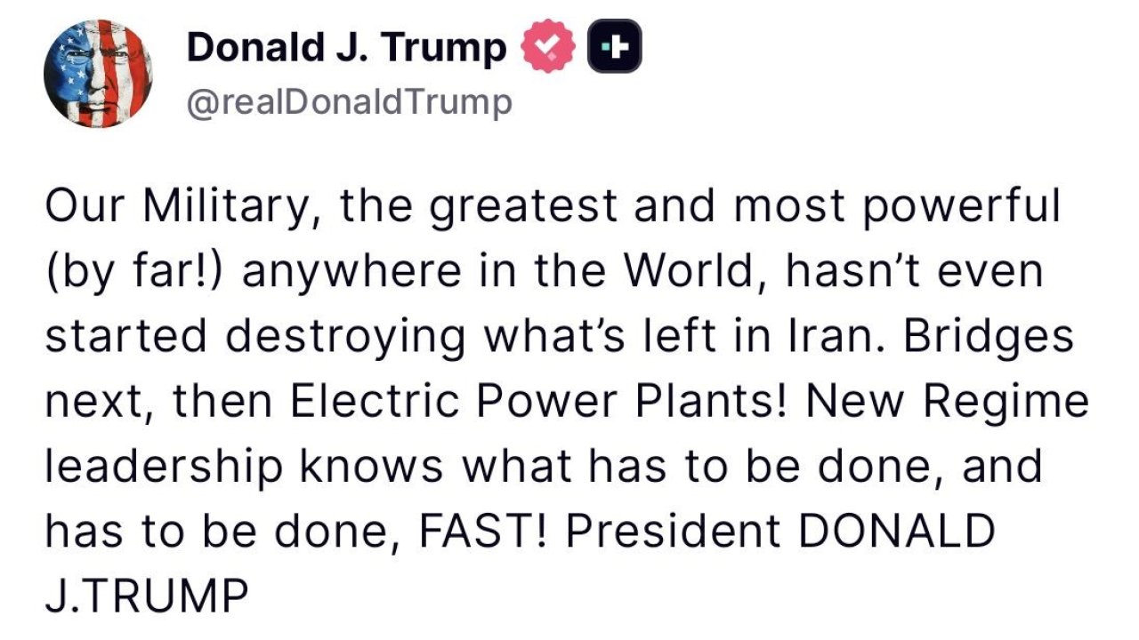 Trump’tan İran’a uyarı "Sırada köprüler, ardından elektrik santralleri var"