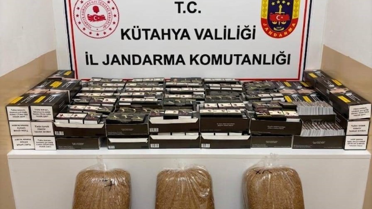 Kütahya’da kaçak tütün ve sigara operasyonu